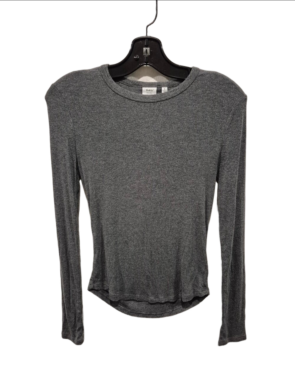 Aritzia Sunday Best Bliss Hip Longsleeve ReRib Top Heather Grey S